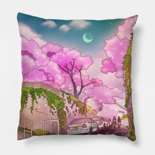 Snow Sakura Pillow