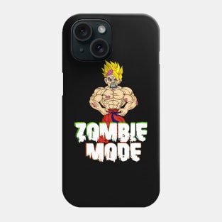 Zombie Goku with white writing Phone Case