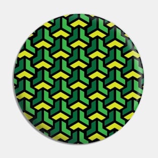 Green Triangle Tesselation Pattern Pin
