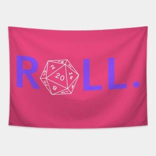 Roll. RPG Shirt Purple and White Tapestry