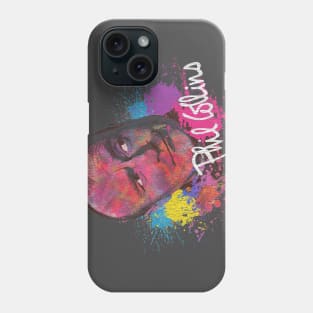 Phil Collins Face Watercolor Painting Vintage Look Phone Case