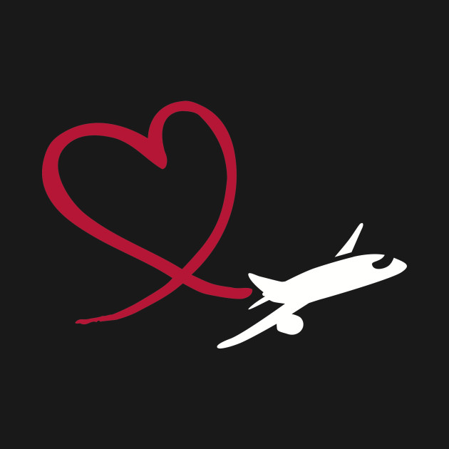 Discover Airplane heart - Airplane - T-Shirt