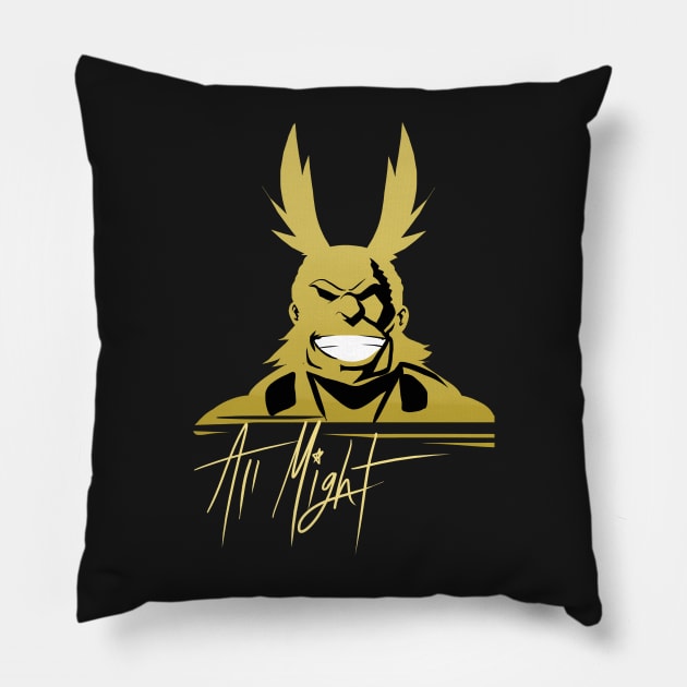 ALL MIGHT Pillow by Feecle