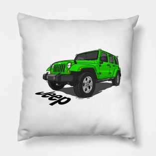 Jeep Wrangler - Green Pillow