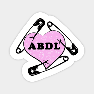 ABDL (adult baby diaper lover) Safety Pin / Diaper Pin Heart Magnet