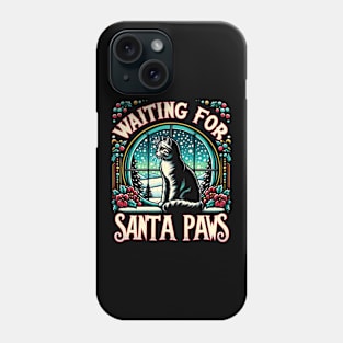 Waiting for Santa Paws - Christmas Kitty Phone Case