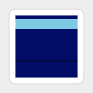 An occassional consistency of Sky Blue, Blue, Dark Imperial Blue and Cetacean Blue stripes. Magnet