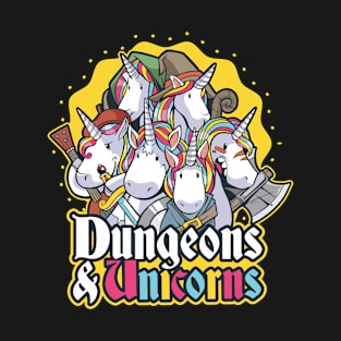 Dungeons and Unicorns Funny Halloween Kawaii Squad Party T-Shirt