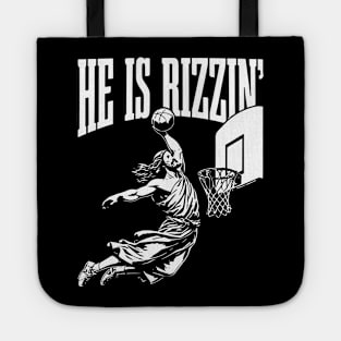 He Is Rizzin' Vintage 90s: Bringing the Laughs to Easter Tote