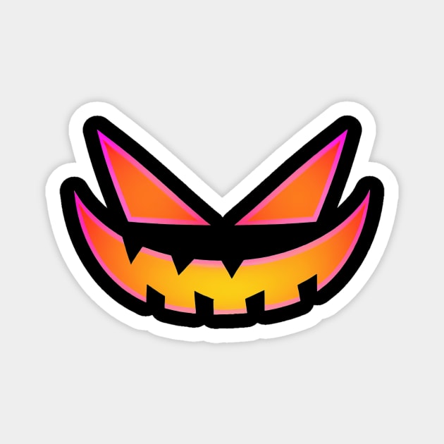 Jack O Lantern Big Smile Retro Colorful Magnet by BetterManufaktur