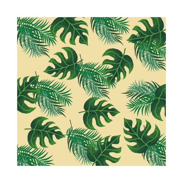 Tropical Palm Leaf Pattern by BloomingDiaries