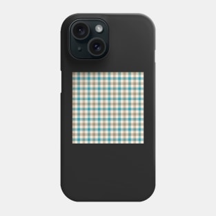 Classic Gingham Check in teal and turquoise Phone Case