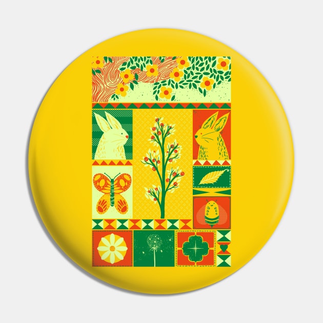 Spring Square Pin by Tobe_Fonseca