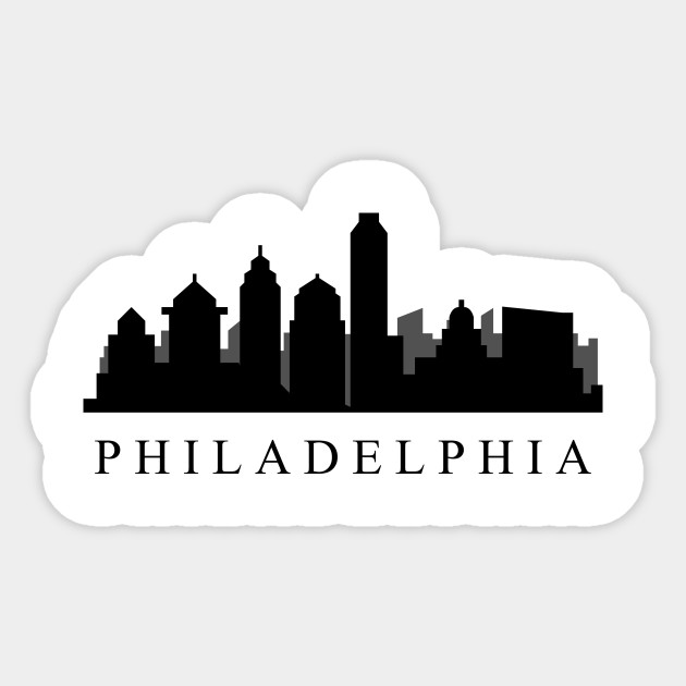 Philadelphia Skyline Panorama Autocollant Teepublic Fr