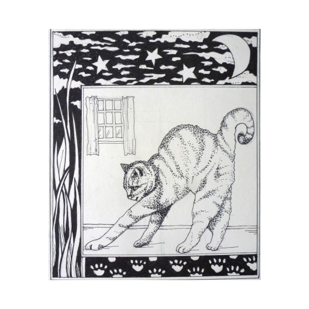 If Aubrey Beardsley had a cat.... by kathyarchbold