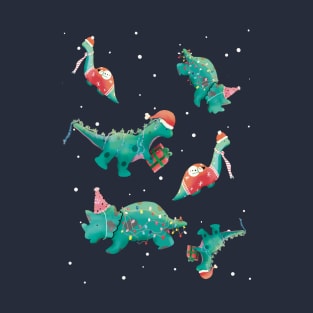 Dino Xmas Party Time T-Shirt