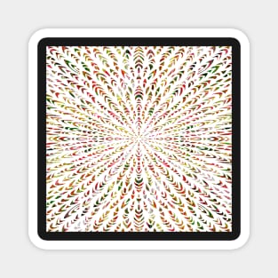 Fiesta Flash Mandala - Intricate Digital Illustration - Colorful Vibrant and Eye-catching Design for printing on t-shirts, wall art, pillows, phone cases, mugs, tote bags, notebooks and more Magnet