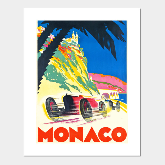 1932 Monaco Grand Prix Vintage Poster Design Racing Affiche Et Impression D Art Teepublic Fr