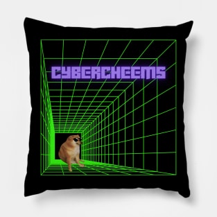 CyberCheems the dog in the cybermatrix Pillow