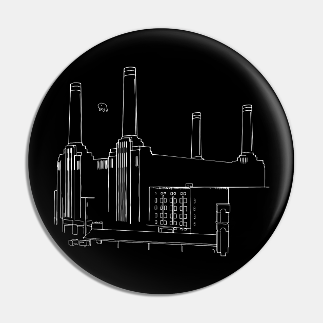 New Pink Floyd Animals Minimalistic White on Black - Pink Floyd - Pin | TeePublic New Pink Floyd Animals Minimalistic White on Black - Pink Floyd - Pin | TeePublic