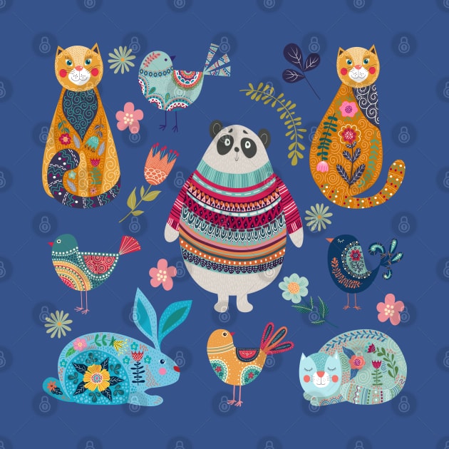 animal bird hand drawn collection by Mako Design 