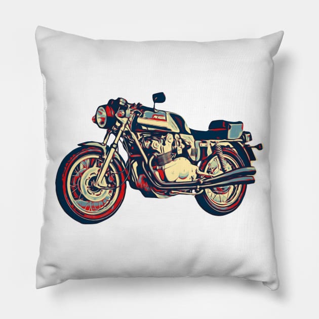 MV Agusta 750 S Pillow by Worldengine