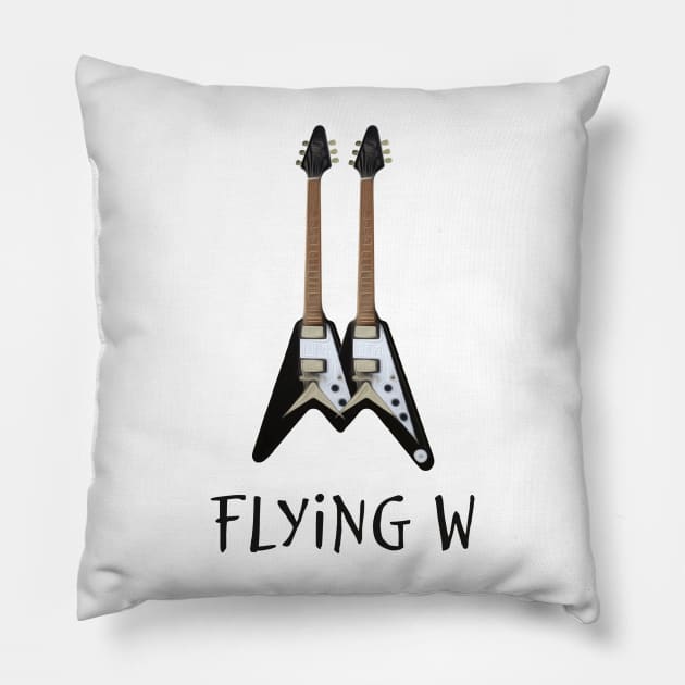 Flying W Electric Guitar Pillow by nickcarpenter