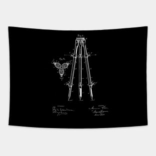 Extension Tripod Vintage Patent Drawing Tapestry