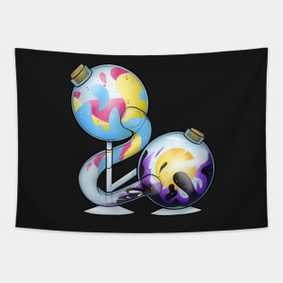 Pansexual and Non-Binary Pride Potion Tapestry