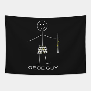 Funny Mens Oboe Design Tapestry