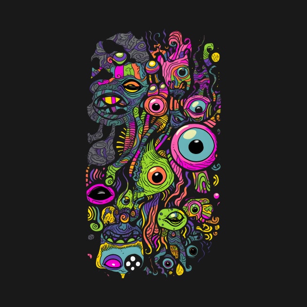 Trippy Eyeballs Series #3 by MindGlowArt