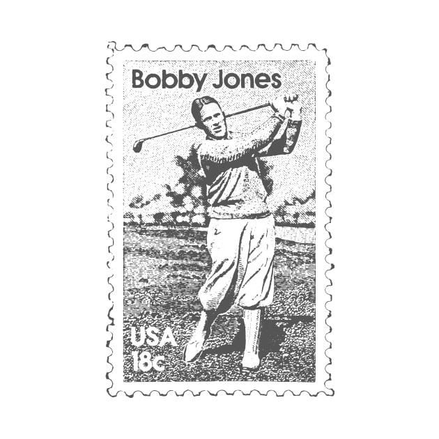 Grey Bobby Jones Stamp Art by claireprints