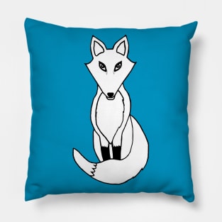 White Fox Pillow