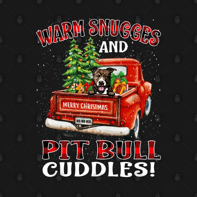 Warm Snuggles And Pit Bull Cuddles Truck Tree Christmas Gift by intelus