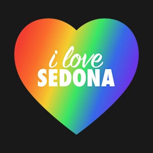 I Love Sedona Pride In Rainbow Colors Heart T-Shirt