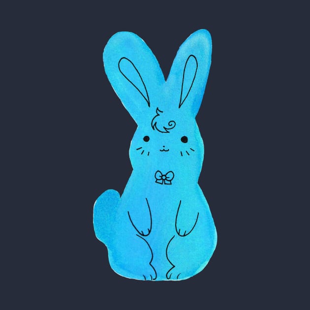 Blue Bunny Watercolor by saradaboru