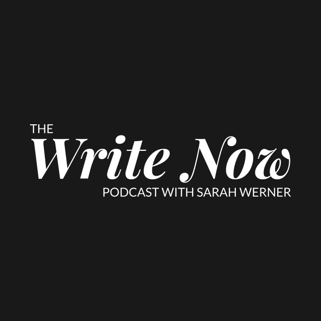 Write Now Logo - White Ink by The Write Now Podcast