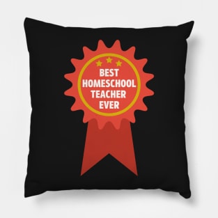 Vintage Best Homeschool Teacher Badge Pillow