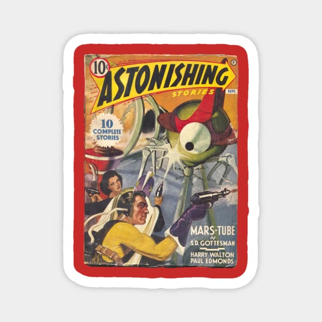 Astonishing Stories Magnet by MindsparkCreative