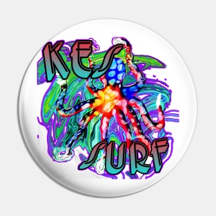 KES Surf octopus Pin