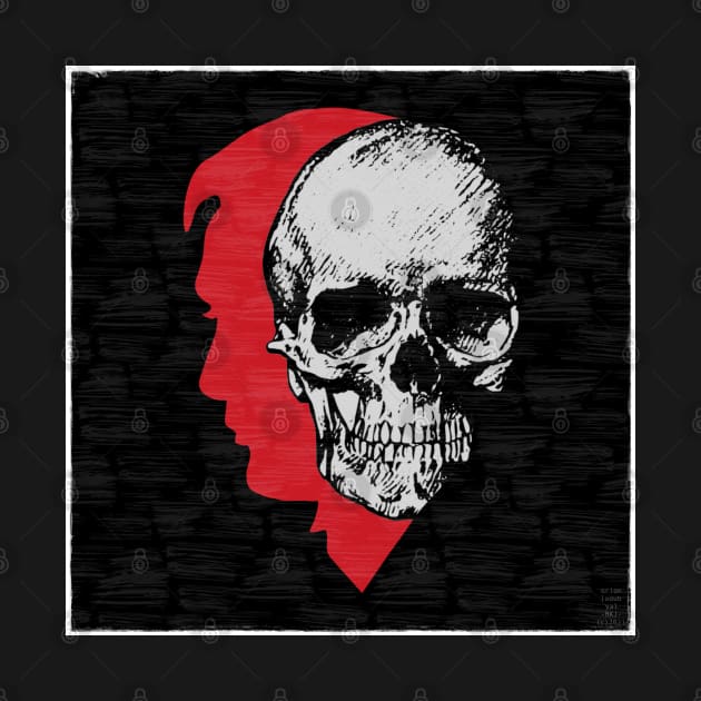 Hannibal Blood Red Profile with Gray Skull Superimposed by OrionLodubyal