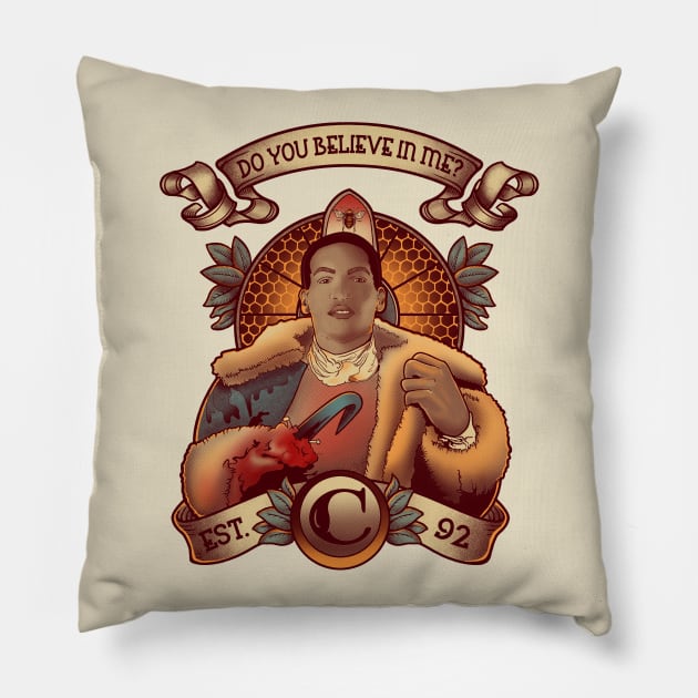 Do you Believe in Me // Art Nouveau Candyman Halloween Merch Pillow by leepianti