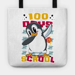 100 Days of school featuring a Dabbing Penguin #4 Tote