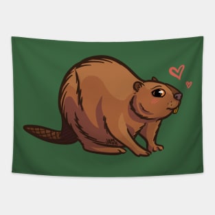 Beaver Love Tapestry