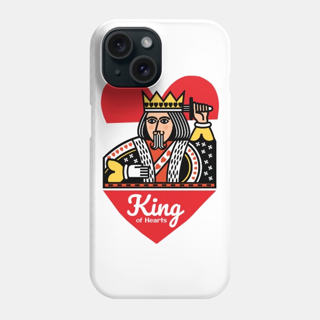 Classic King of Hearts Phone Case by KewaleeTee