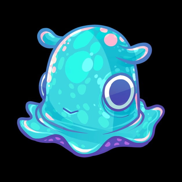 Cute Turquoise Dumbo Octopus by Claire Lin