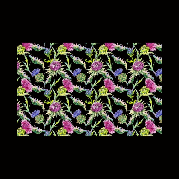 Pink & Purple Scottish Thistle Pattern by I Heart British TV