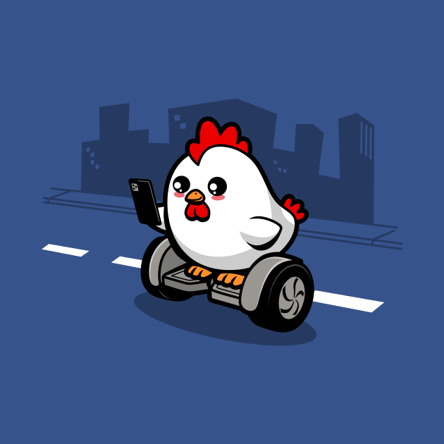 Funny Cute Kawaii Chicken Crossing The Road Funny Joke by Originals By Boggs