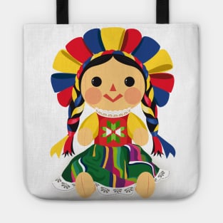 Mexican Doll, María. Mexican Otomi Doll. Traditional Mexican Rag Doll Tote