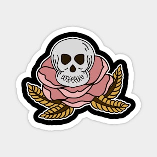 Rose skull Magnet